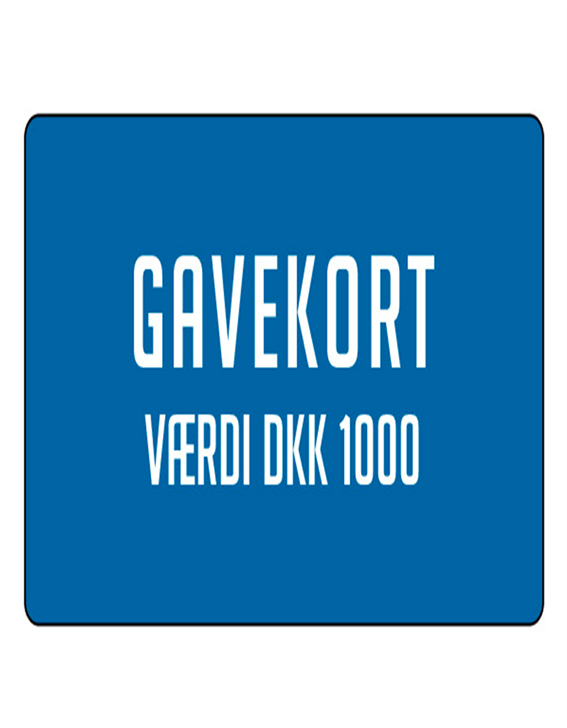 Gavekort værdi 1000,-